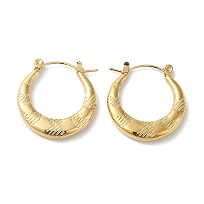 Rack Plating 304 Stainless Steel Hoop Earrings for Women