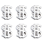 6Pcs Dollar Sign Brass Lapel Pin Backs for Backpack Clothes