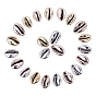 UV Plated Freshwater Shell Pendants, Cowrie Shell