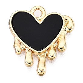 Alloy Plastic Pendants, Heart