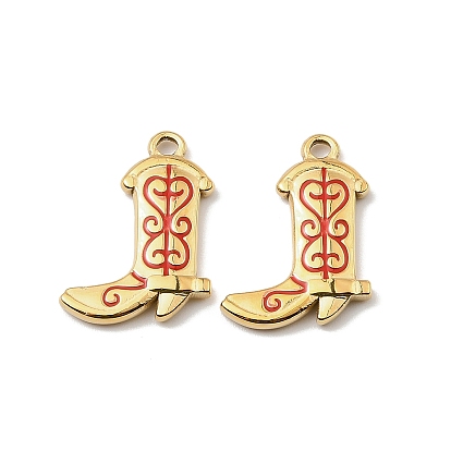 304 нержавеющей стальной эмали подвески, ионное покрытие (ip), ковбойские сапоги очарование