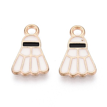 Подвески из сплава и эмали, прелести бадминтона, золотые