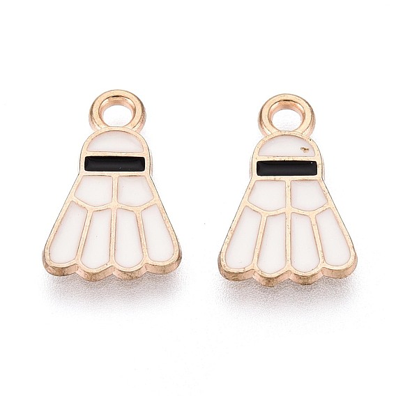 Подвески из сплава и эмали, прелести бадминтона, золотые