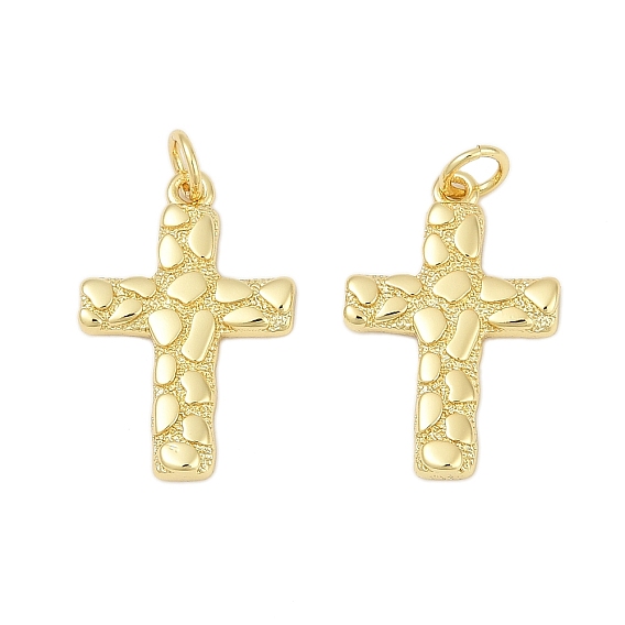 Латунные подвески, крестик, с целью перехода в кольце, без кадмия и без свинца, стойки покрытие, долговечный