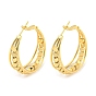 Rack Plating Brass Polygon Beaded Hoop Earrings, Split Earrings, Long-Lasting Plated, Cadmium Free & Lead Free