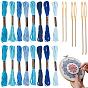 DIY Embroidery Kits, including Low Carbon Steel Needles and Cotton Crochet Threads