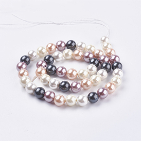Perles de perles de nacre de coquillage, ronde