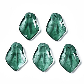 Spray Painted Glass Pendants, Petal