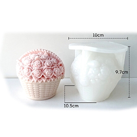 Flower Basket DIY Silicone Candle Molds, for Candle Making