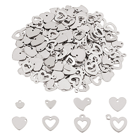 Unicraftale 304 Stainless Steel Charms, Heart