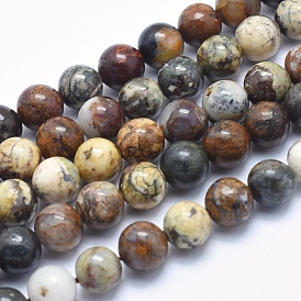 Brins de perles de pietersite naturelles, ronde