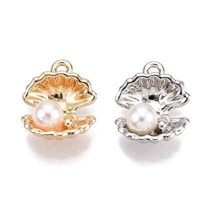 Стойки подвески обшивки сплава, с абс пластмассовой имитационной жемчужиной, формы раковины