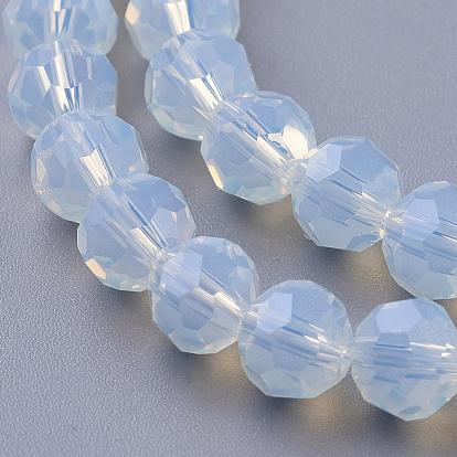 Opalite Beads Strands, Faceted Round