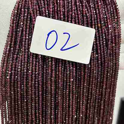 Гранат природный бисер нитей, рондель