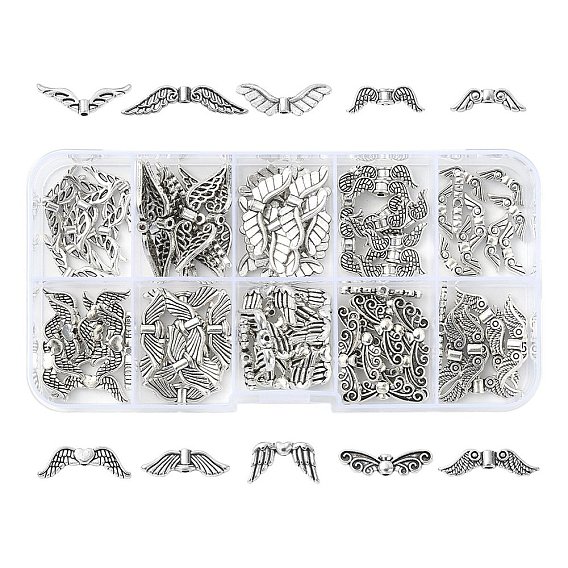 100шт 10 бусины из сплава в тибетском стиле, крыло