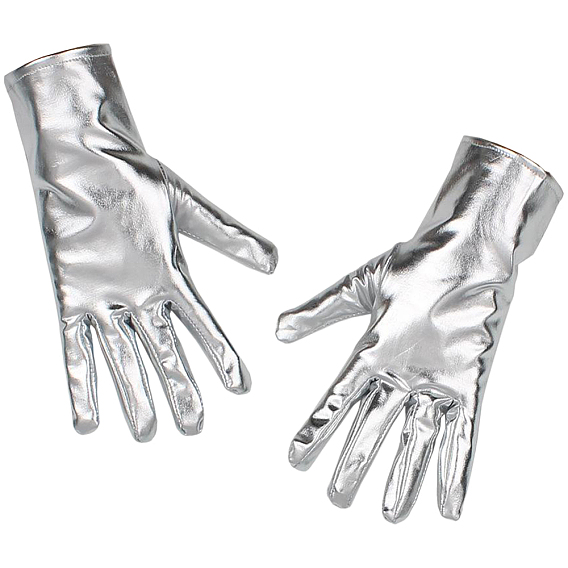Женские блестящие перчатки из искусственной кожи