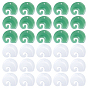 60Pcs 2 Colors Imitation Jade Glass Pendants, Elephant