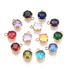 Стеклянные прелести, плоско-круглые, с 304 нержавеющей стали, граненые