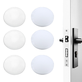 NBEADS 12Pcs 2 Style Door Knob Wall Shield, with Silicone Anti-Collision Adhesive