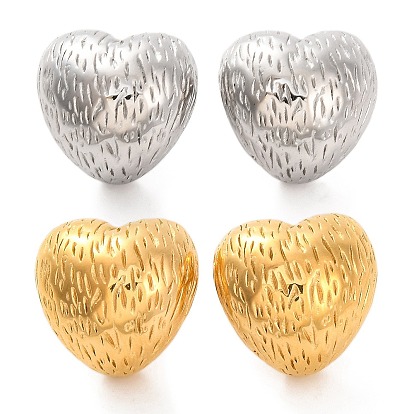 304 из нержавеющей стали серьги, сердце с пазом