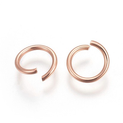 304 Stainless Steel Open Jump Rings, Round