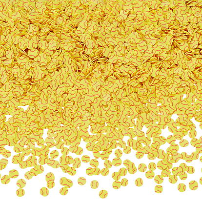 130G Polymer Clay Cabochons, Flat Round, Sports Theme