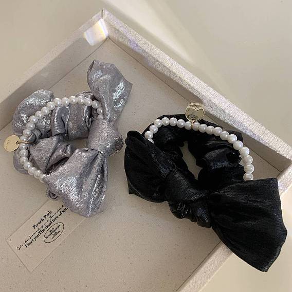 Атласные резинки для волос, аксессуары для волос для женщин и девочек