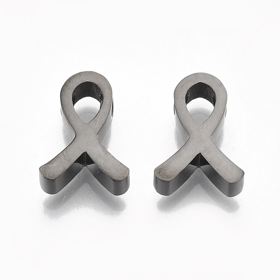 304 Stainless Steel Pendants, Awareness Ribbon