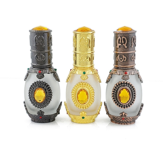 15мл ретро пустые стеклянные флаконы-капельницы, для эфирных масел для ароматерапии лабораторный химический, с крышкой, многоразовая бутылка