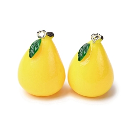 3подвески из смолы, грушевые обереги, с железной платиной петлей
