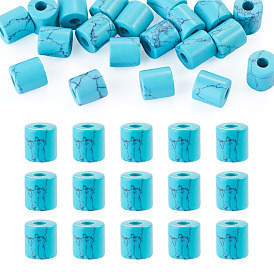 20Pcs Synthetic Turquoise Beads, Column
