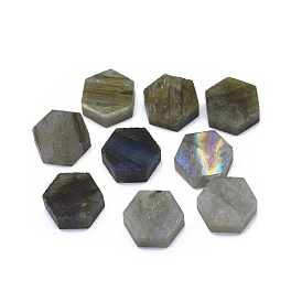 Labradorite cabochons naturales, hexágono