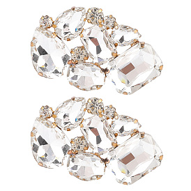 Пряжка для обуви из акрила и сплава, украшение обуви, капля, прямоугольник и овал