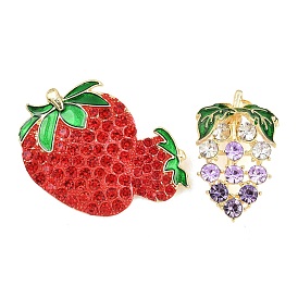 Булавки с фруктовой эмалью, штыри отворотом сплава горного хрусталя для одежды рюкзака, золотые