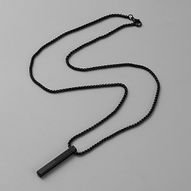 Прямоугольное ожерелье с подвеской из нержавеющей стали с цепочками из цинкового сплава