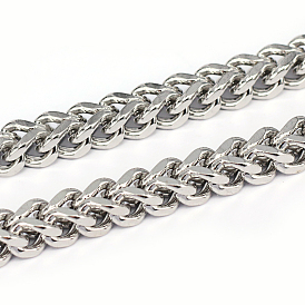 304 Stainless Steel Wheat Chains, Unwelded, Faceted