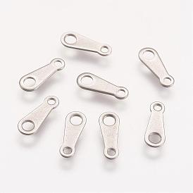 304 Stainless Steel Chain Tabs, Chain Extender Connectors, Teardrop