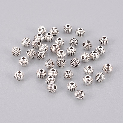 Tibetan Style Spacer Beads, Lead Free and Cadmium Free, Lantern, about 5mm in diameter, 4mm long, Hole: 1.5mm