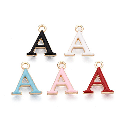 Стойки обшивки сплава эмали подвески, письмо амулеты, без кадмия, без никеля и без свинца, золотые