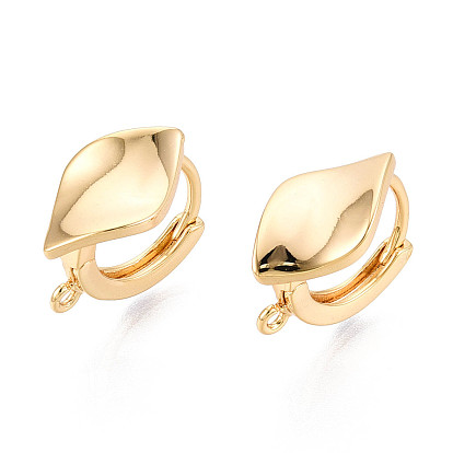 Латунная фурнитура для хооп серег, долговечный, без никеля , ромб