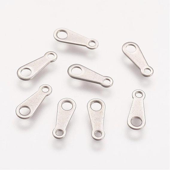 304 Stainless Steel Chain Tabs, Chain Extender Connectors, Teardrop