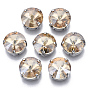 Sew on Rhinestone, Glass Rhinestone, Multi-strand Links, with Stainless Steel Settings, Garments Accessories, Faceted, Satellite