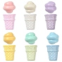60 шт 2 стили непрозрачные акриловые бусины, имитация еды, рожок мороженого и раковина