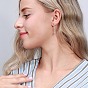 Rhodium Plated 925 Sterling Silver Stud Earring, Heart Ear Thread for Women, with S925 Stamp