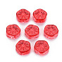 Transparent Glass Beads, Plum Blossom Flower