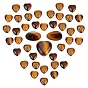 Natural Tiger Eye Beads Strands, Heart