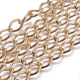 Twist Rhombus Aluminum Chains, Unwelded, Oxidated in Golden