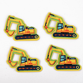 Computerized Embroidery Cloth Iron on/Sew on Patches, Appliques, Costume Accessories, Navvy Loader