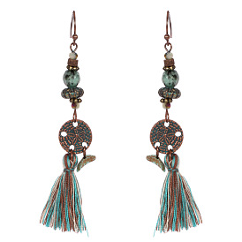 Handmade Beaded Earrings with Ethnic Charm for Women - HY-7021-1