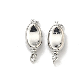 Застежки латунные коробки, долговечный, стойки покрытие, 1 нитей, 2-луночное, овальные